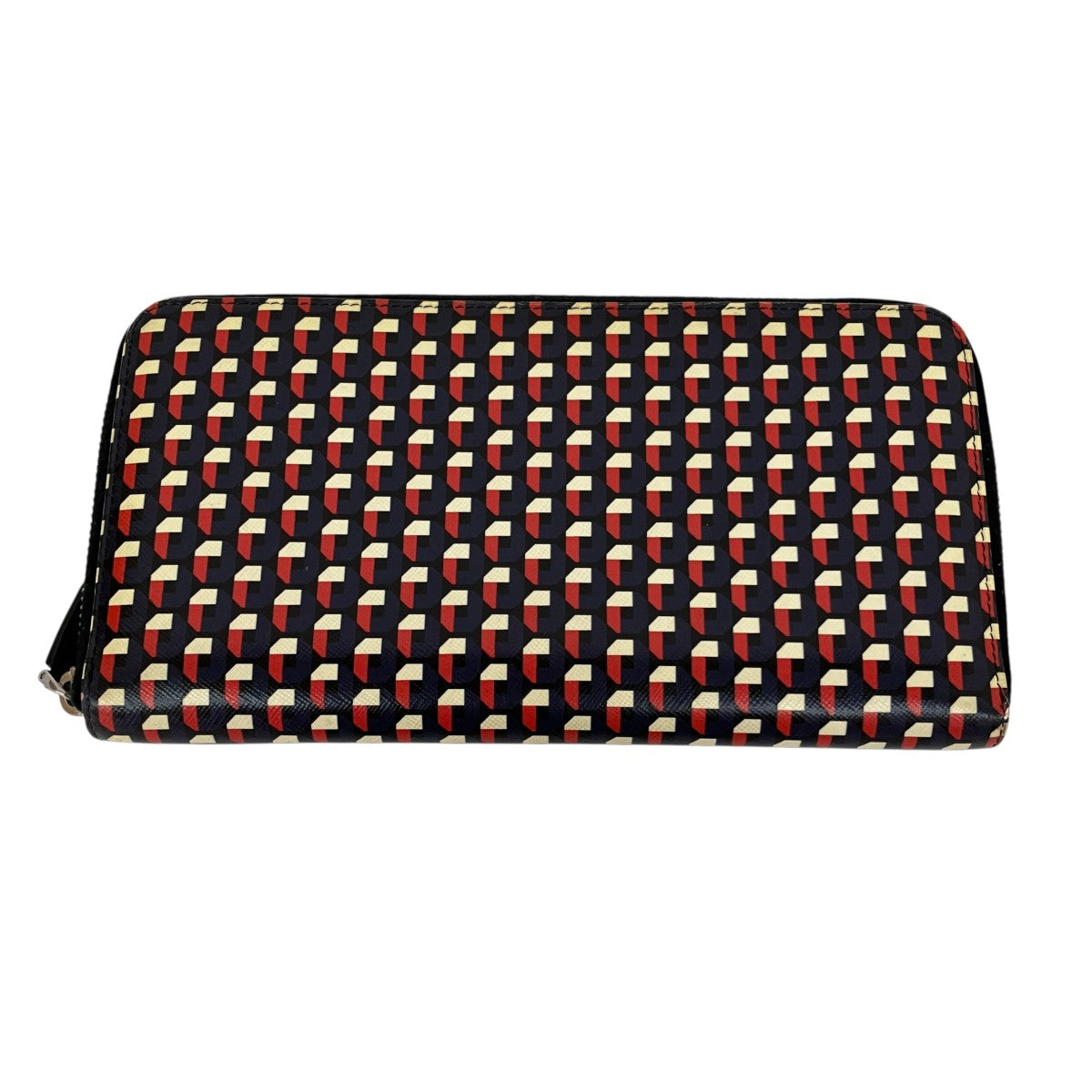 Prada Long Wallet Black / Red / Navy - Pre-owned