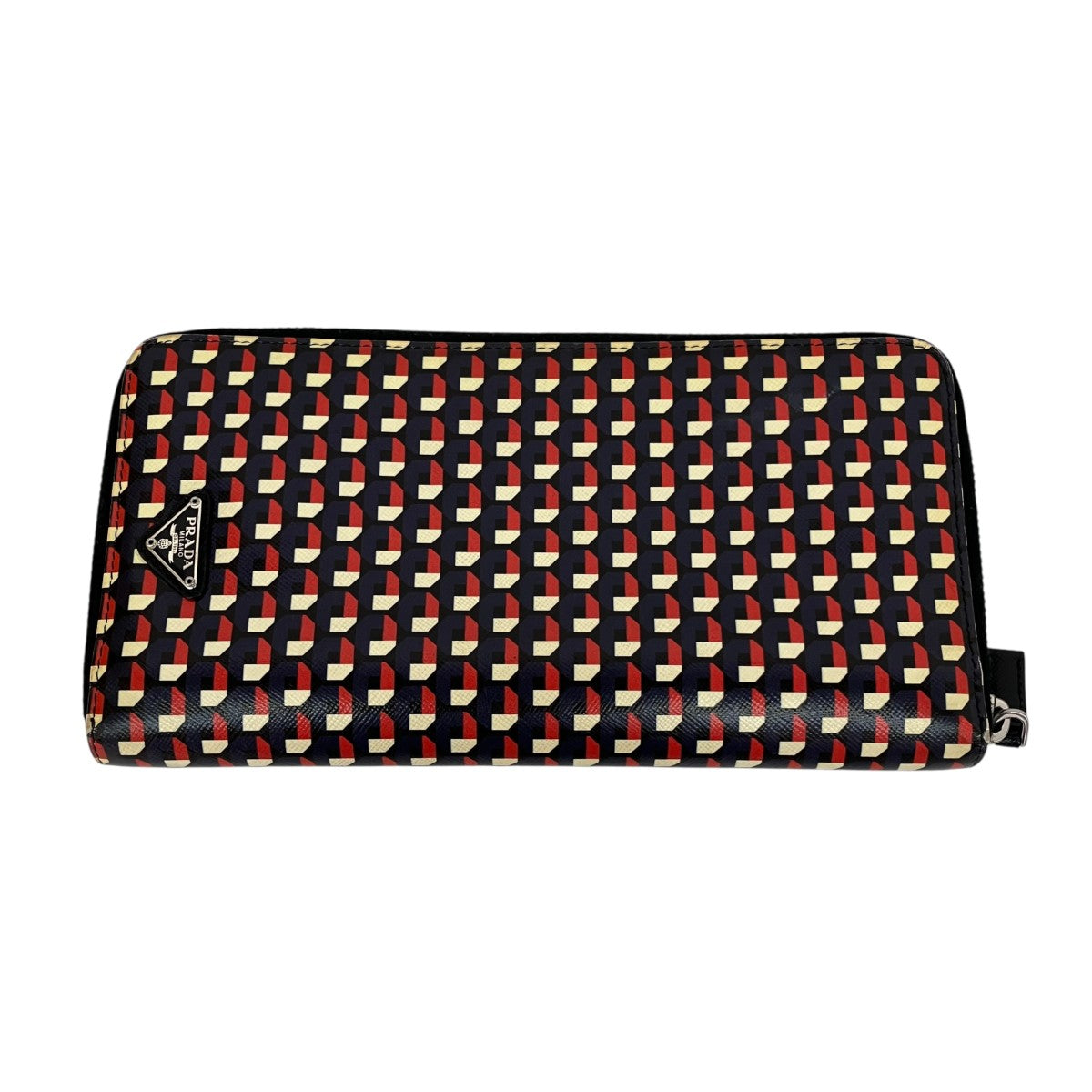 Prada Long Wallet Black / Red / Navy - Pre-owned