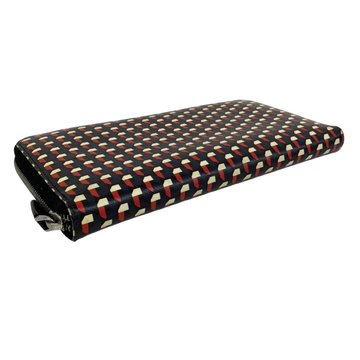 Prada Long Wallet Black / Red / Navy - Pre-owned