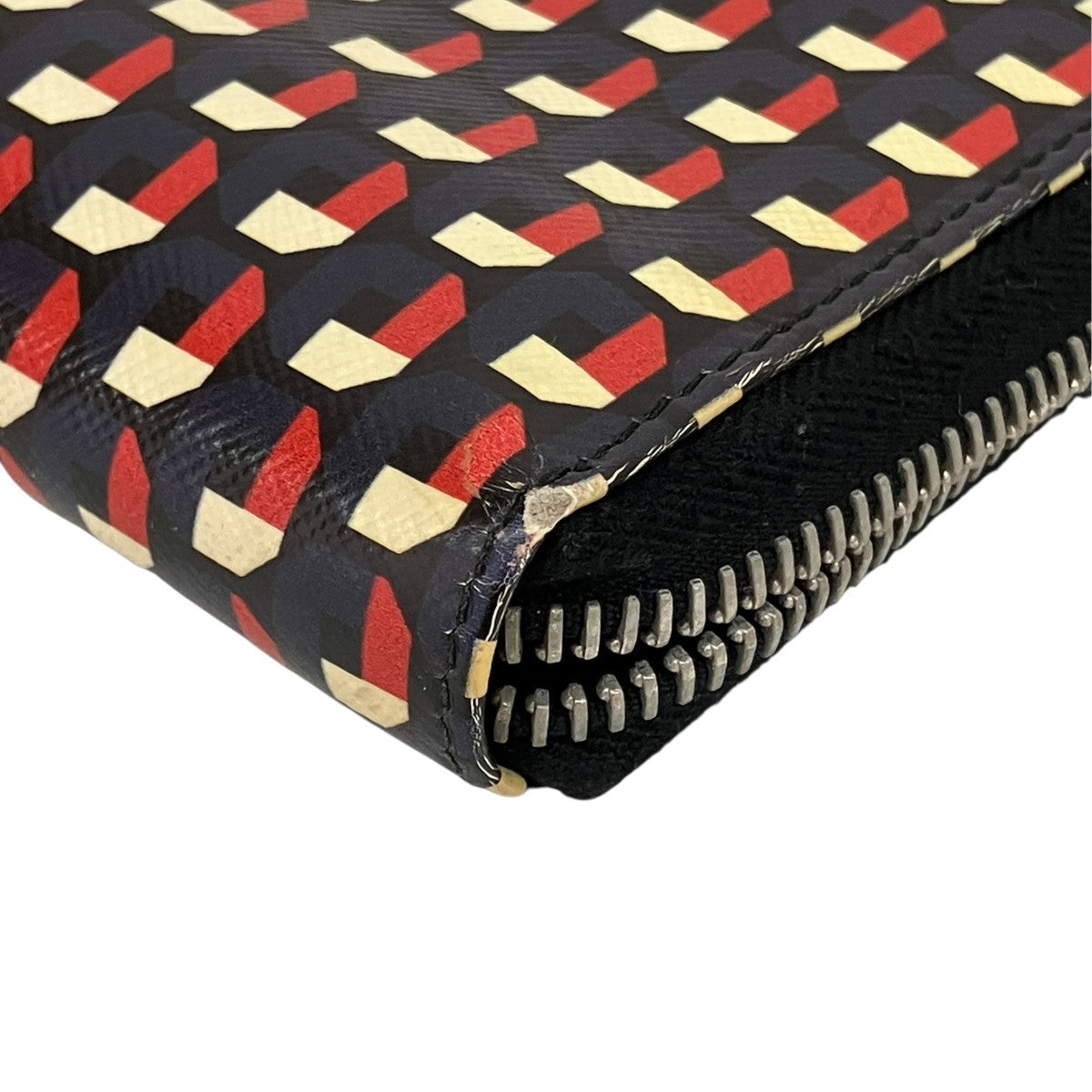 Prada Long Wallet Black / Red / Navy - Pre-owned