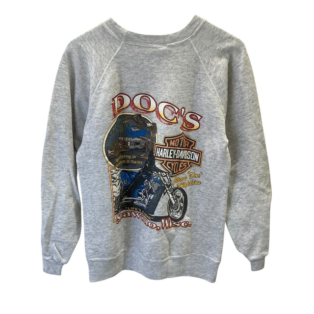 Harley-Davidson 90s Hanes Doc’s Sweatshirt Gray - Pre-owned