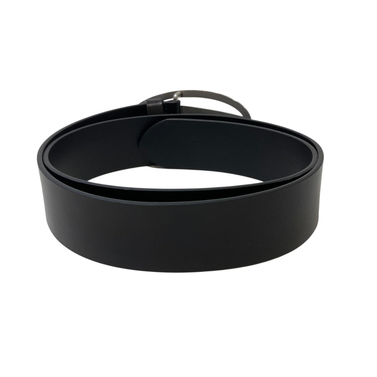 Diesel Oval D Leather Belt Black - Pre-owned