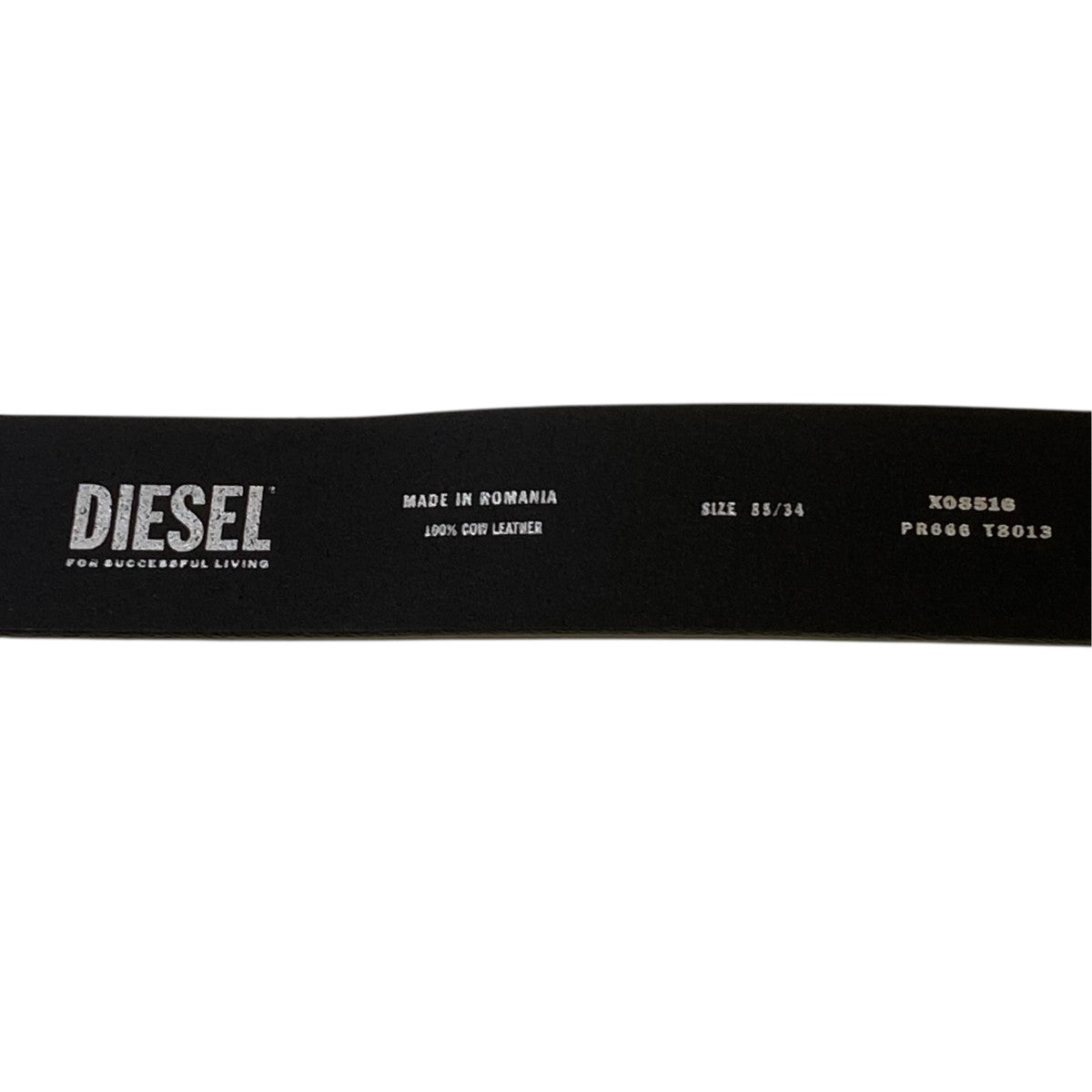 Diesel Oval D Leather Belt Black - Pre-owned