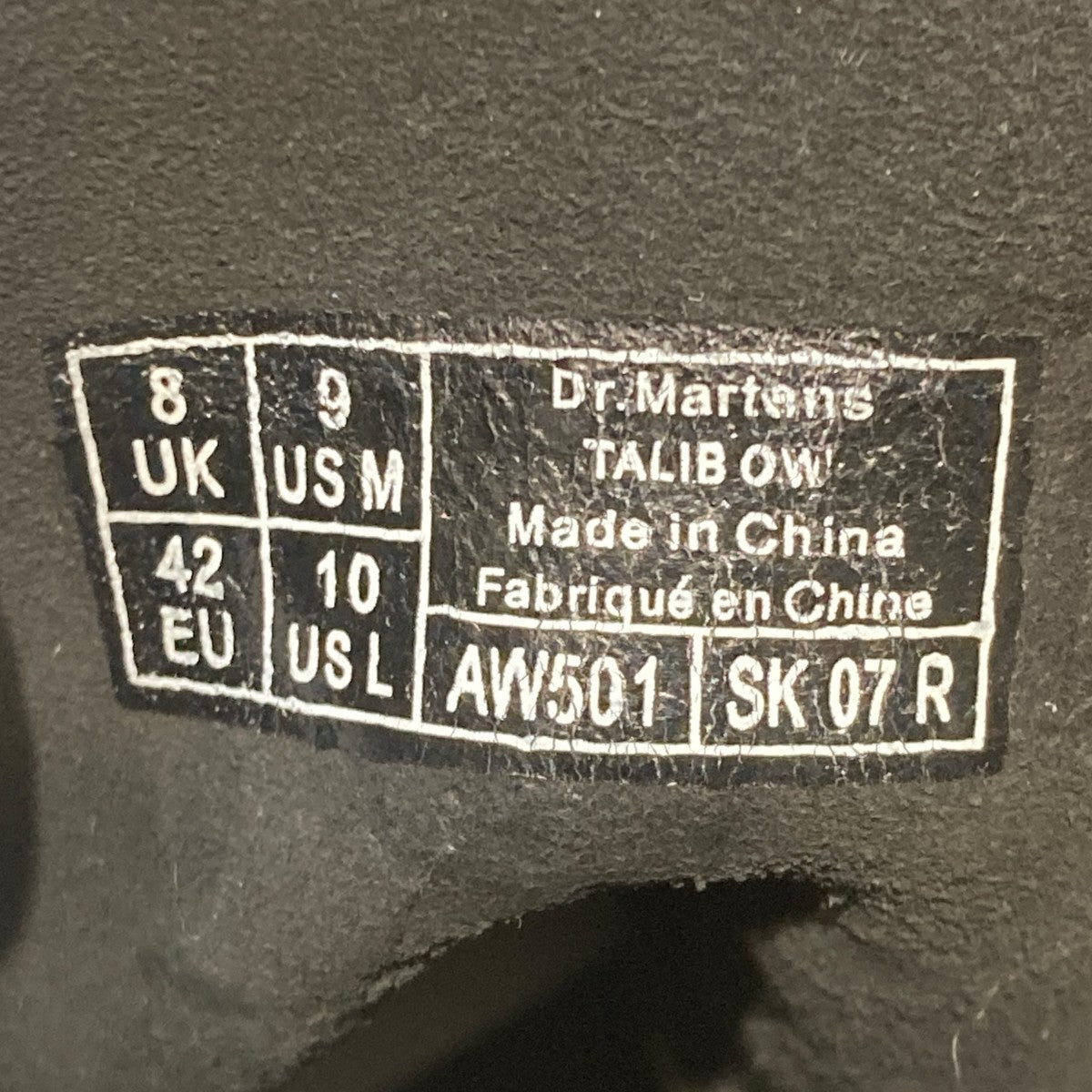 Dr. Martens x Off-White Talib OW 8 Hole Boots Black - Pre-owned
