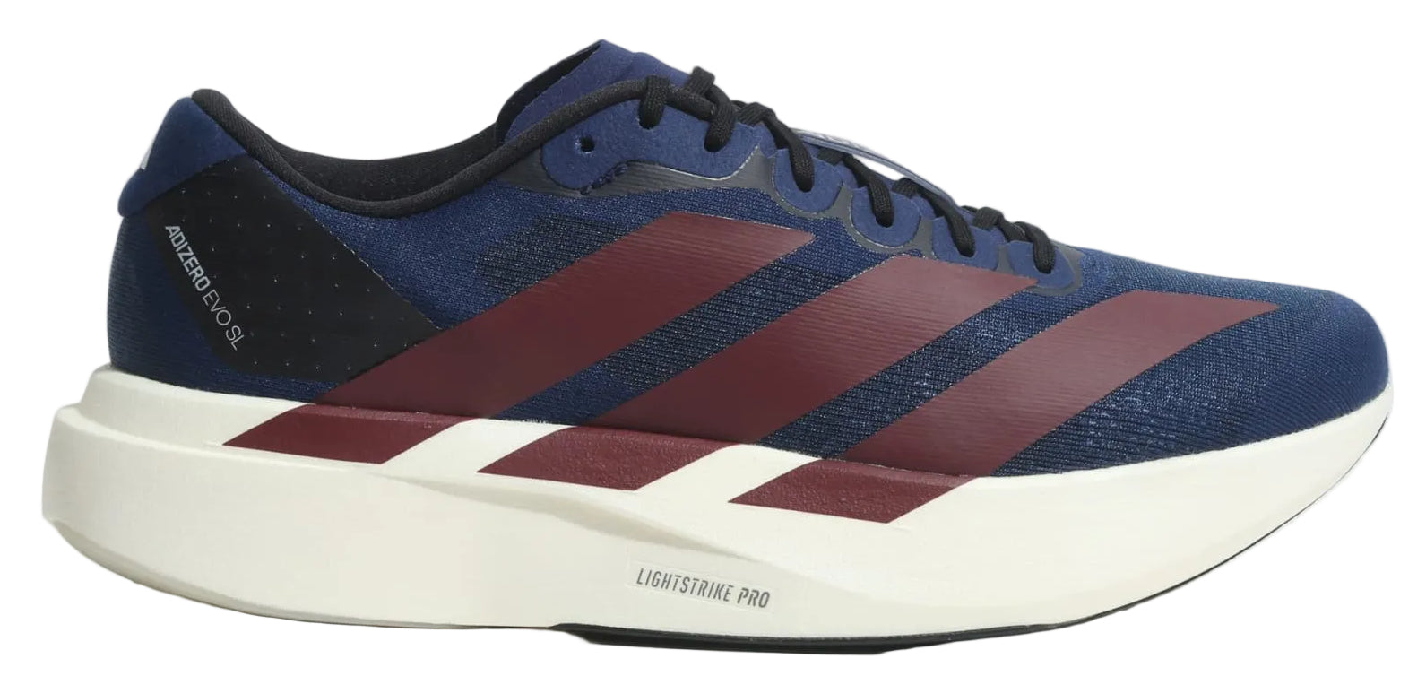 Adidas Adizero Evo SL running shoes in Dark Blue Red Shadow