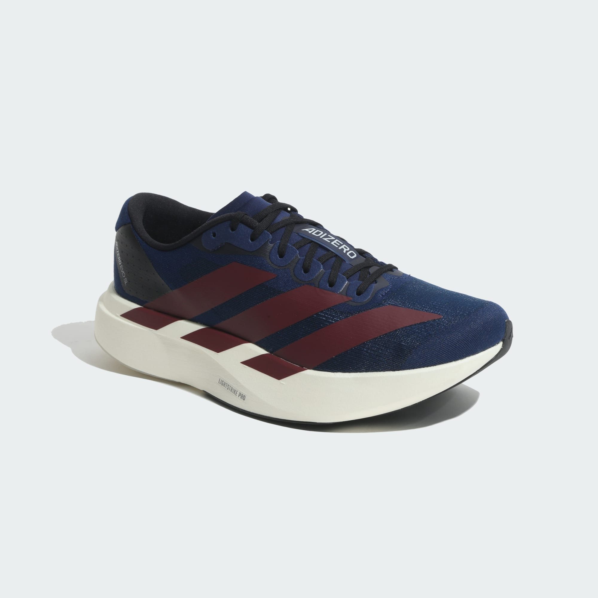 Adidas Adizero Evo SL running shoes in Dark Blue Red Shadow