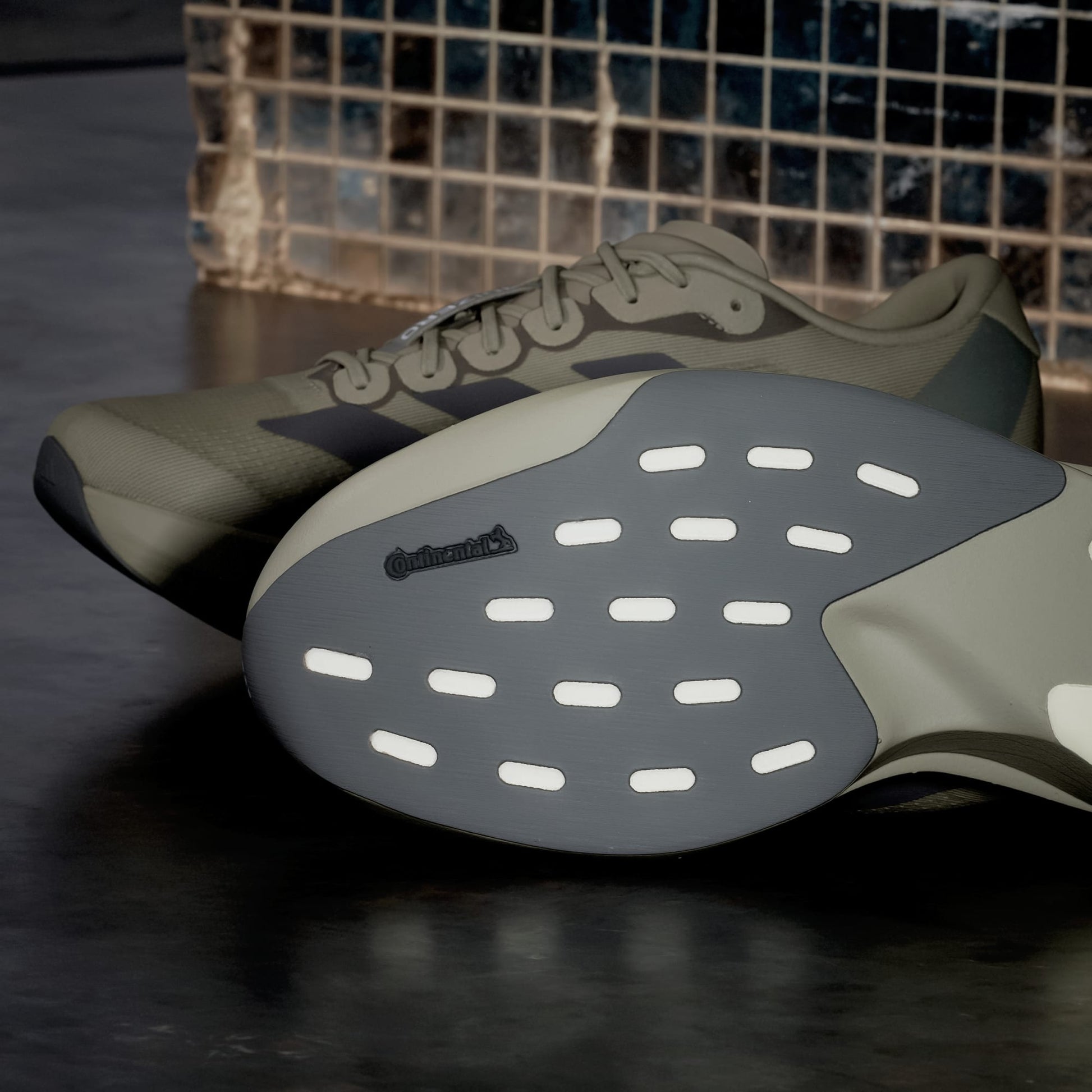 Adidas Adizero Evo SL running shoes in Silver Pebble Iron Metallic