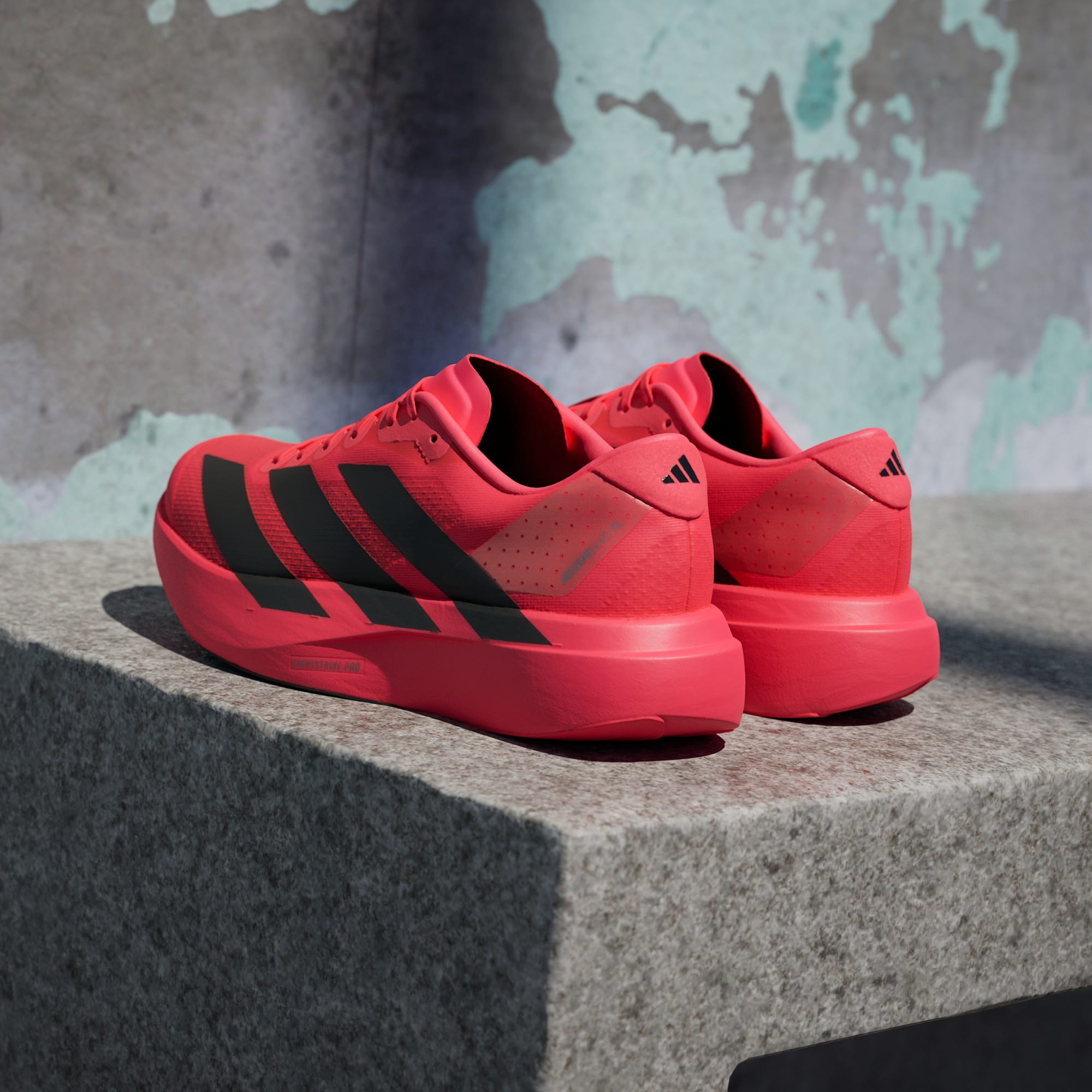 Adidas Adizero Evo SL running shoes in Lucid Red Core Black