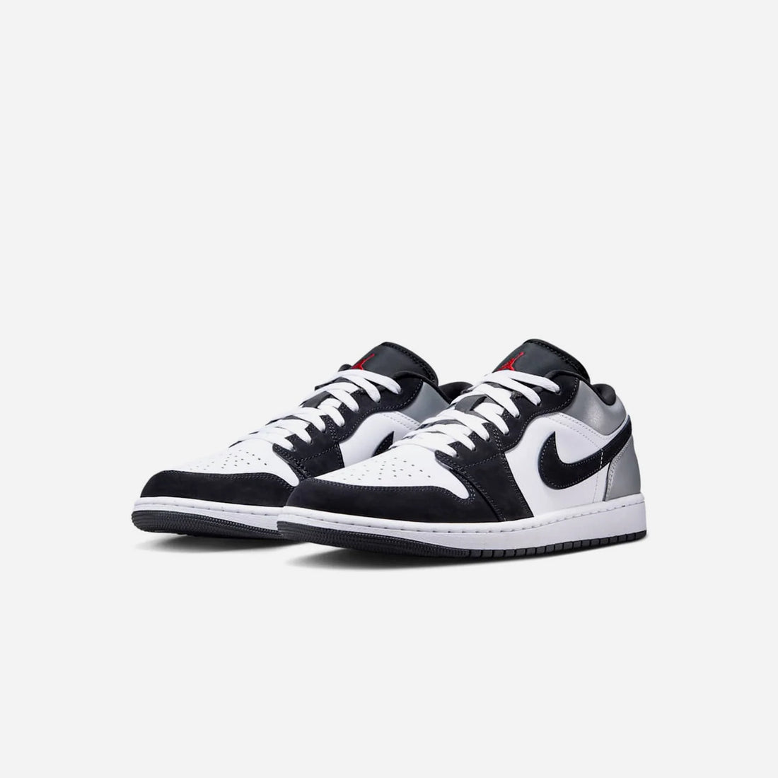 Air Jordan 1 Low White Fire Red Black Matte Silver