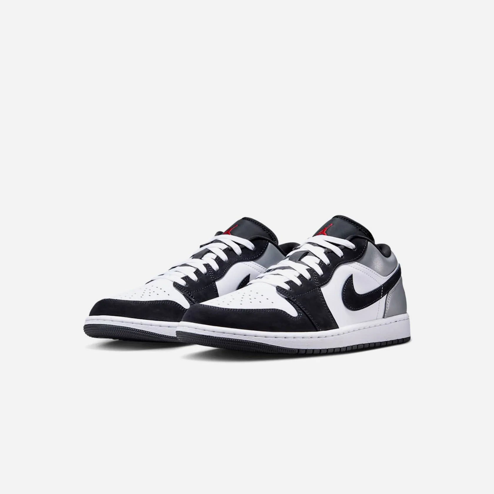 Air Jordan 1 Low White Fire Red Black Matte Silver