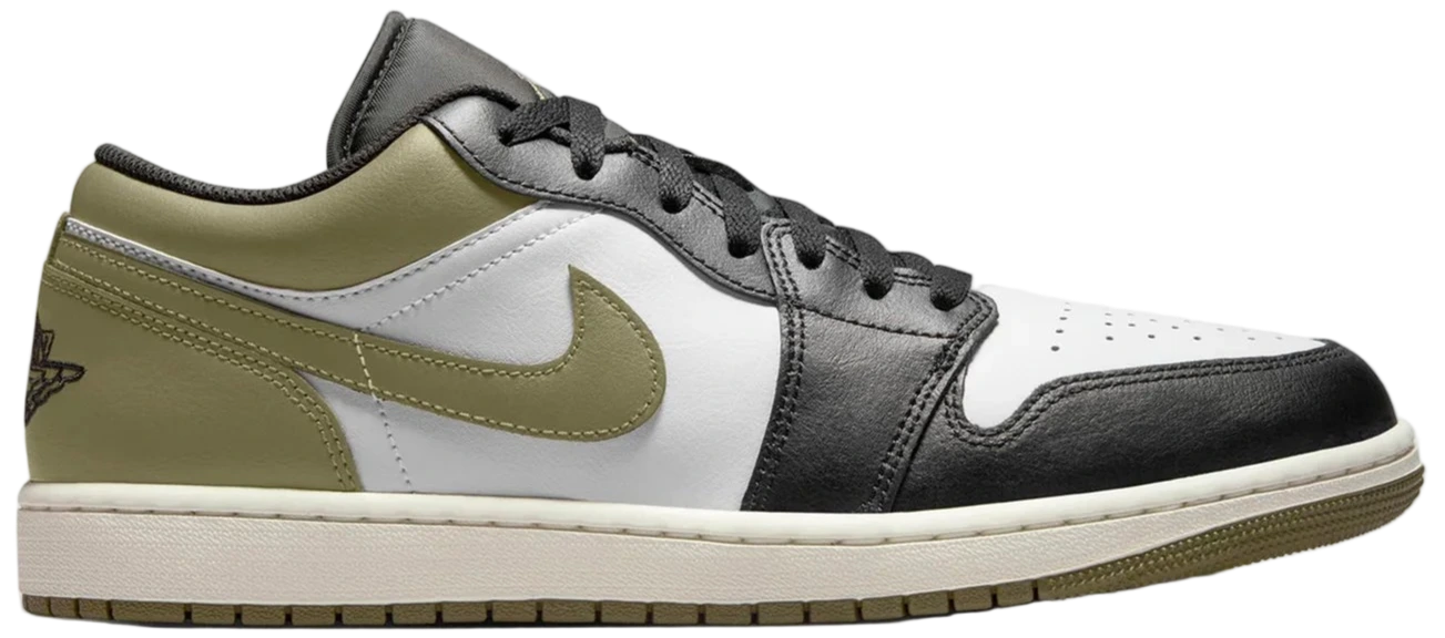 Air Jordan 1 Low 'Black Toe Medium Olive'