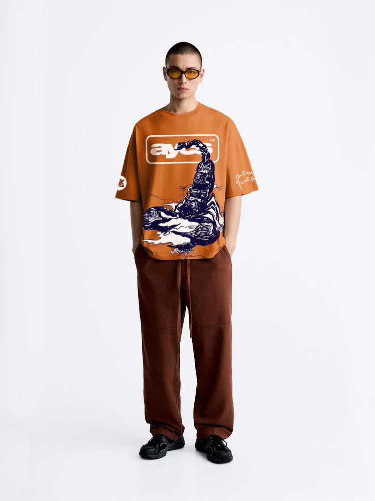 Stinger Scorpion Oversized T-Shirt (Orange)- AYCS