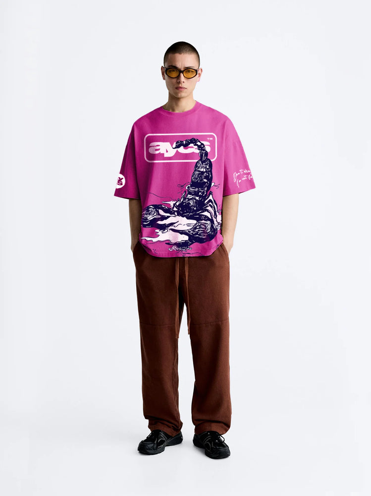 Stinger Scorpion Oversized T-Shirt (Pink)- AYCS