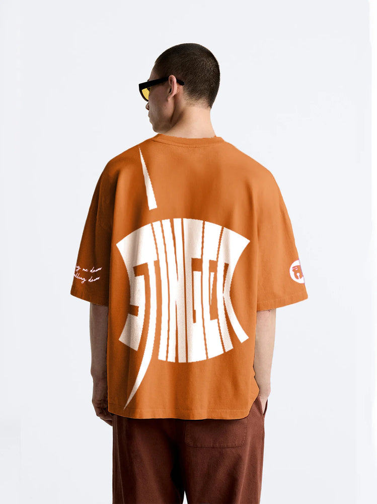 Stinger Scorpion Oversized T-Shirt (Orange)- AYCS