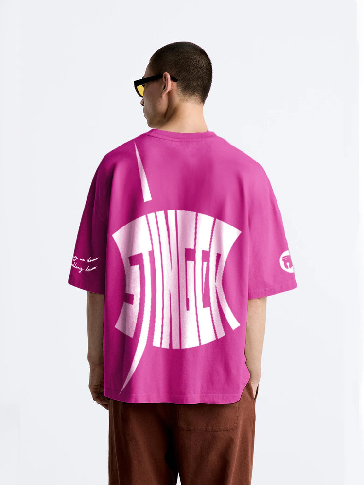 Stinger Scorpion Oversized T-Shirt (Pink)- AYCS