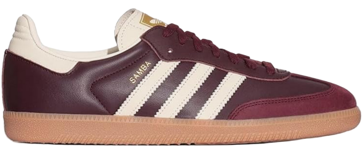 Wmns Samba OG Maroon Gold Metallic