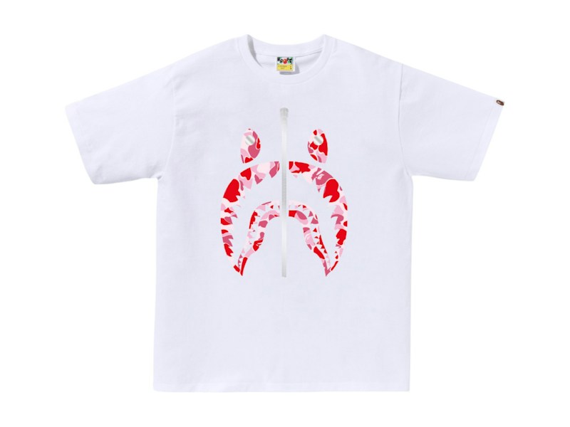 BAPE ABC Camo Shark Tee (SS25) White/Pink – White/Pink