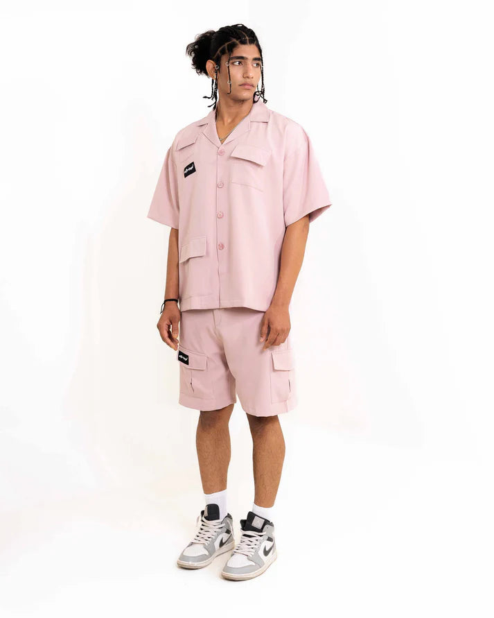 QUAD POCKET PINK SHIRT