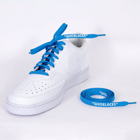 Electric Blue "OFF WHITE" Style "SHOELACES