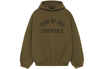 essential ss25 dark olive hoodie streetwear apparel