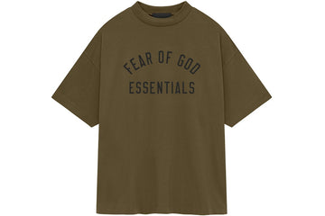 eesential tee ss25 dark olive streetwear apparel