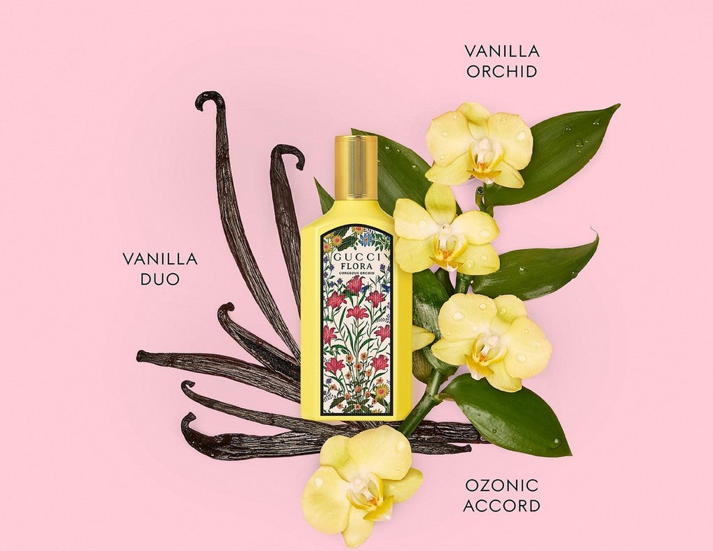 Bottle of FLORA GORGEOUS ORCHID, 100 ml perfume by Gucci