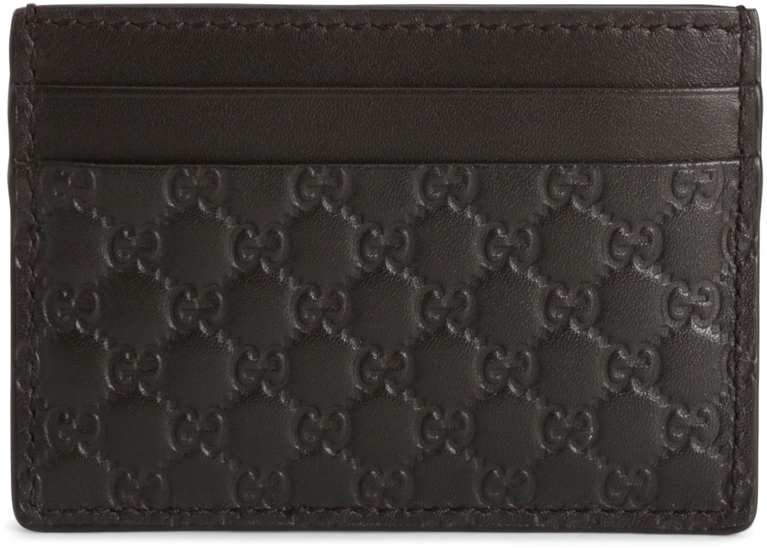 Gucci Card Case Microguccissima Black