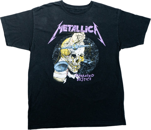 Metallica Band Logo Skull Damaged Injustice