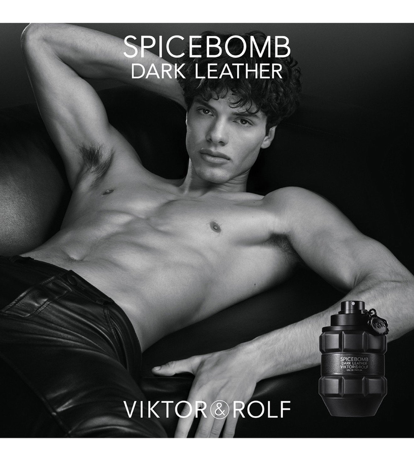 Bottle of SPICEBOMB DARK LEATHER, 90 ml perfume by Viktor N Rolf