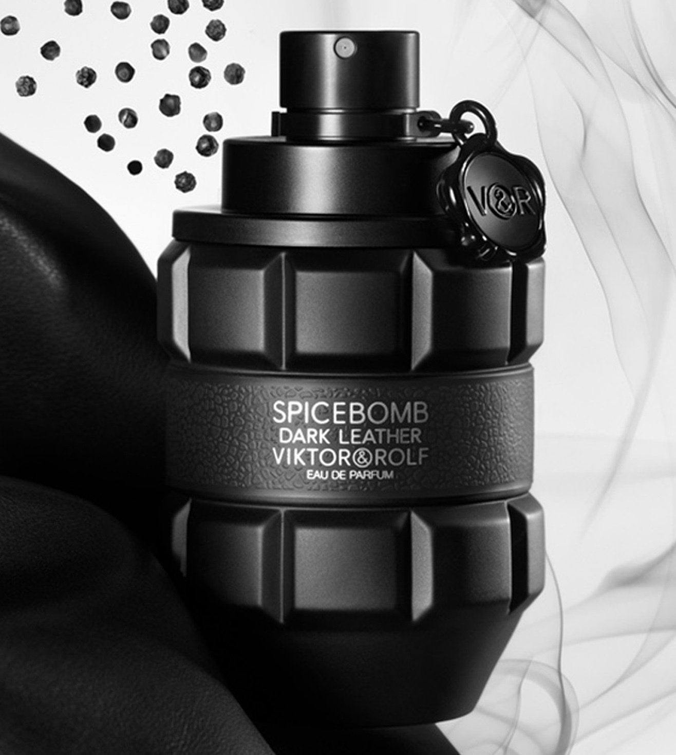 Bottle of SPICEBOMB DARK LEATHER, 90 ml perfume by Viktor N Rolf