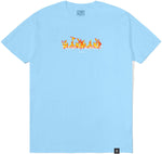 Reflective Flame Logo T-shirt Light Blue