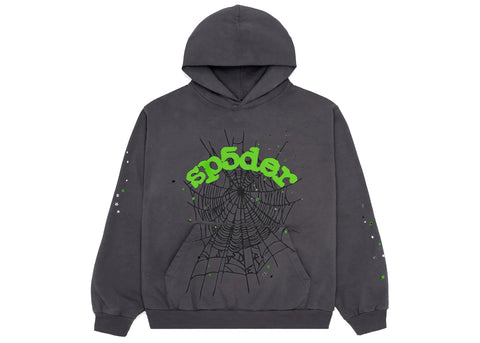 sp5der web hoodie slate grey