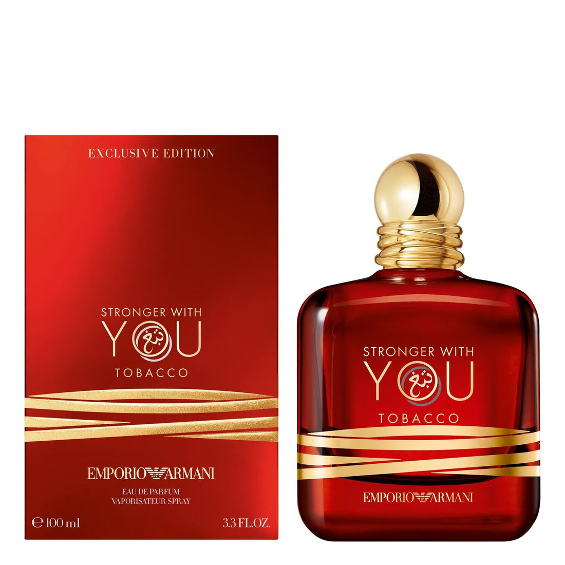 Bottle of EMPORIO ARMANI STRONGER WITH YOU TOBACCO, 100 ml perfume by Giorgio Armani