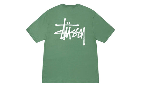Stussy Big Logo Basic Natural Green T-shirt