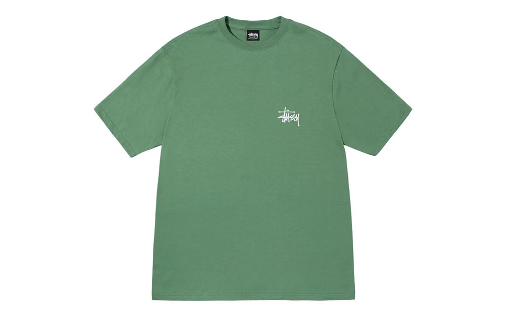Stussy Big Logo Basic Natural Green T-shirt