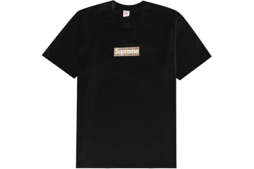 SUPREME BURBERRY BOX LOGO TEE BLACK