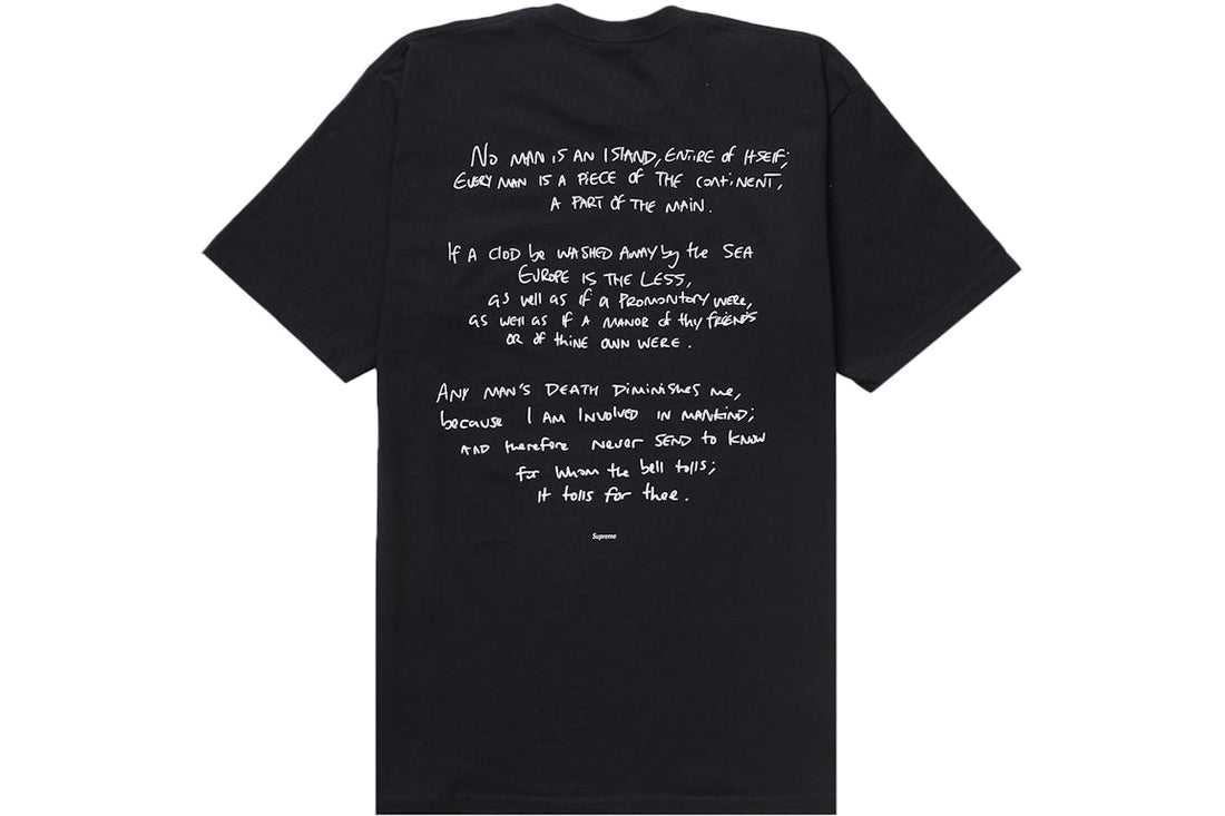 Supreme x Corteiz Rules The World Tee Black – Front View