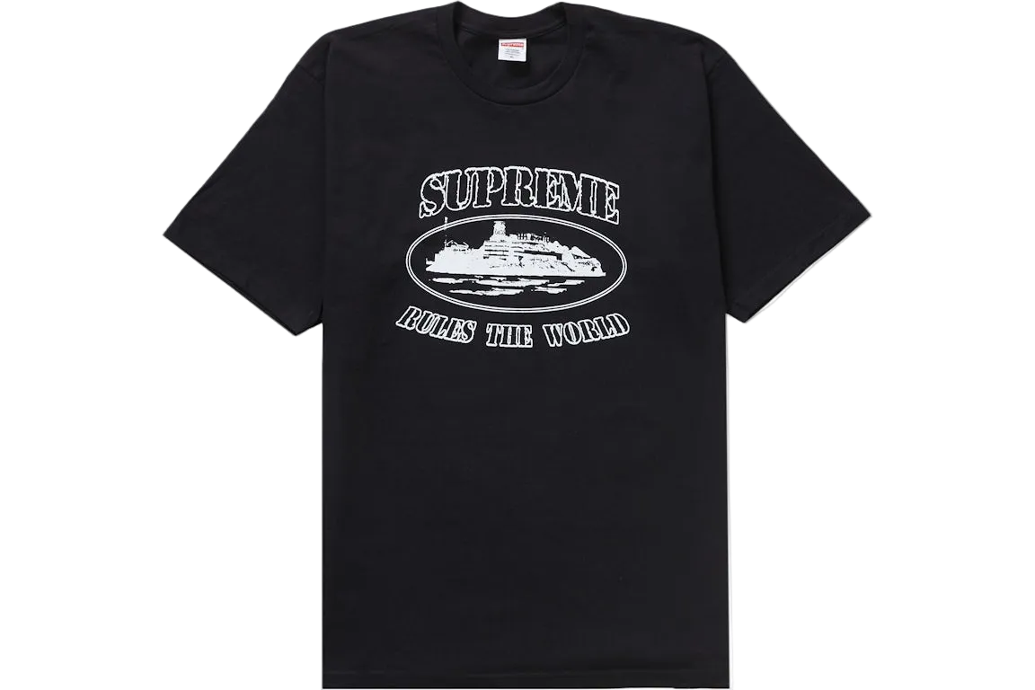SUPREME CORTEIZ RULES THE WORLD TEE BLACK