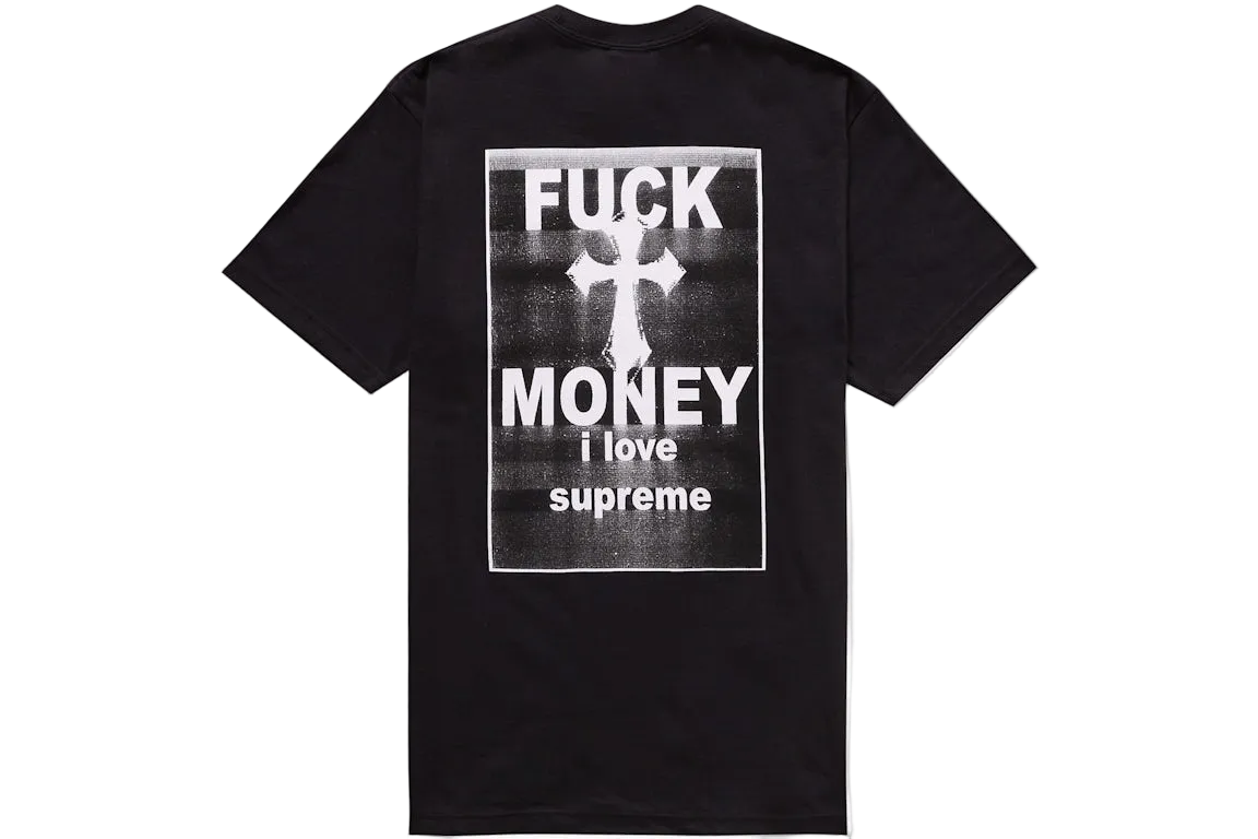 SUPREME FUCK MONEY TEE BLACK