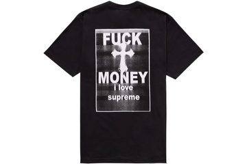 SUPREME FUCK MONEY TEE BLACK