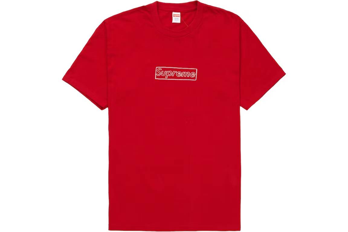Supreme x KAWS Chalk Logo Tee 'Red'