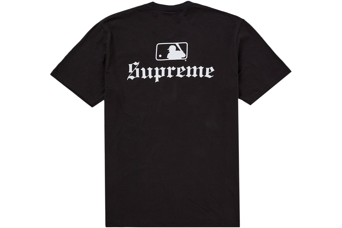 Supreme MLB Teams Sox Tee Black – Back View