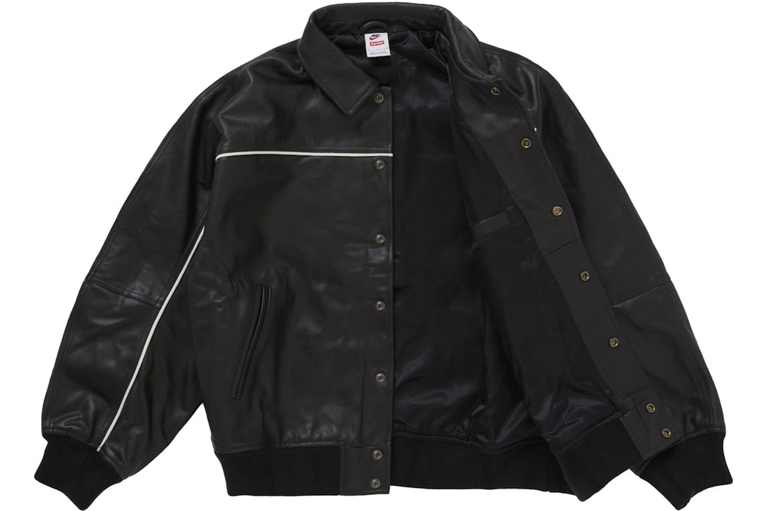 Supreme Nike leather varsity jacket collaboration
