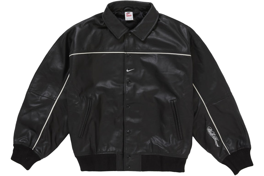Supreme Nike leather varsity jacket collaboration
