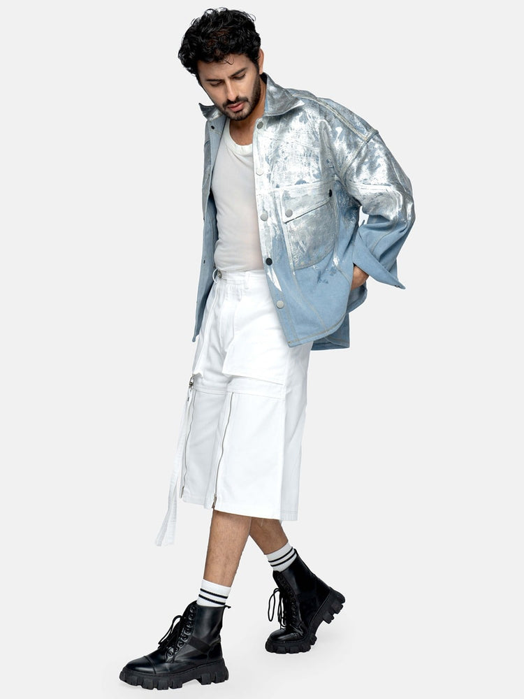 The Dandy Denim Silver Foil Jacket