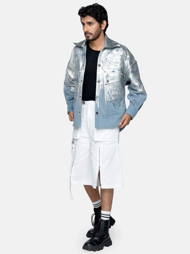 The Dandy Denim Silver Foil Jacket