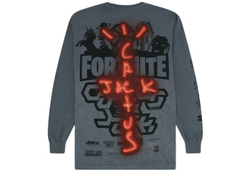 Travis Scott Back Bling L/S Tee Washed Grey – Washed Grey