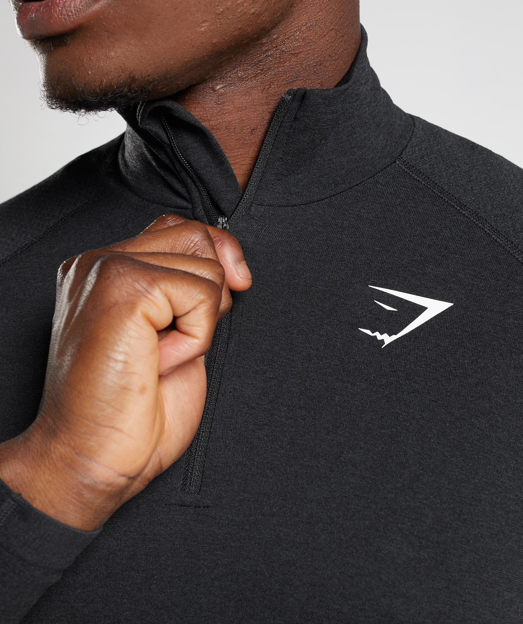 Gymshark Vital Seamless 1/4 Zip - Black/Silhouette Grey – Free Society