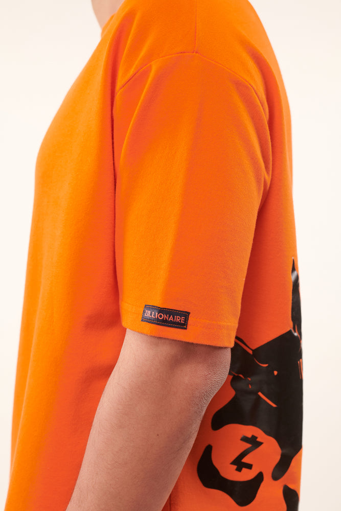 SKULL Orange Oversized T-shirt