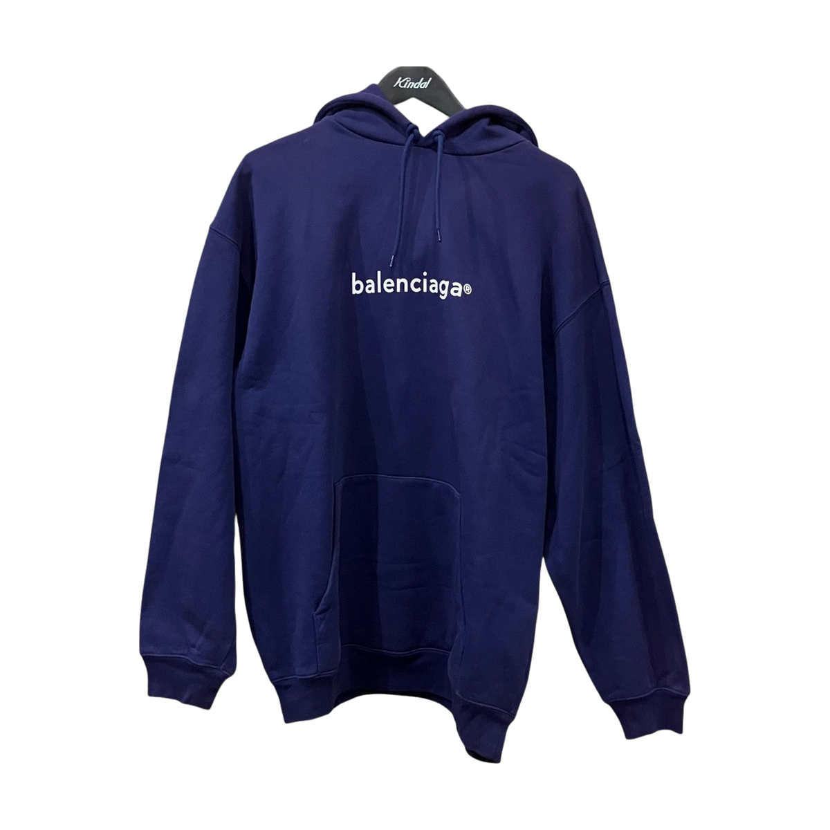 Balenciaga Front Print Hoodie Purple